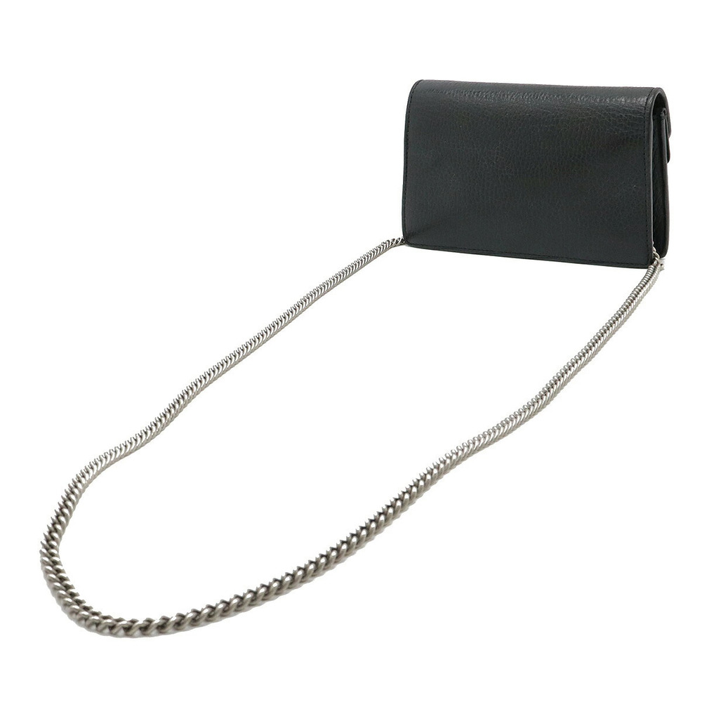 Gucci Dionysus Shoulder Chain Bag Leather Head Tiger Black Clutch Super Black